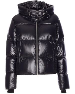 Moose Knuckles Long-Sleeved Down Jacket - Black