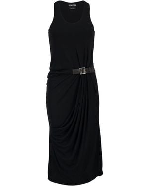 Tom Ford Buckle Detailed Tank Dress - Black