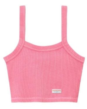Alexander Wang Waffle-Knit Cami Tank - Pink