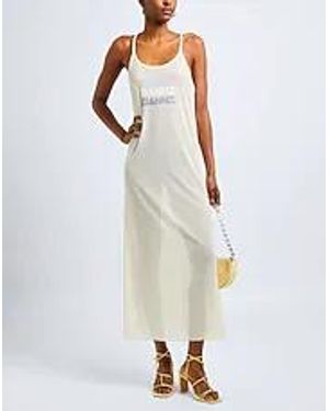Ganni Sleeveless Print Dress - White