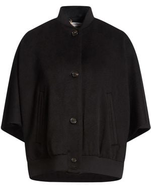 Max Mara Solid-Color Cashmere Coat - Black
