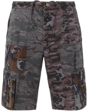 DIESEL Camouflage Cargo Shorts - Grey