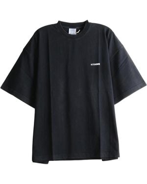 Vetements Classic Logo Boxy T-Shirt - Black