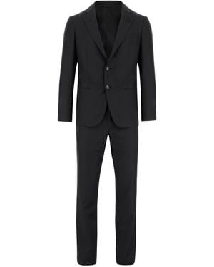 Giorgio Armani Single-Breasted Tailored Suit - Black