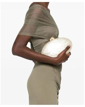Cult Gaia Eviana Chain-Link Clutch Bag - White