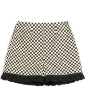 Valentino Polka Dots Print Poplin Shorts - Natural