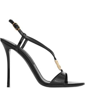 Dolce & Gabbana Patent Sandals - Metallic