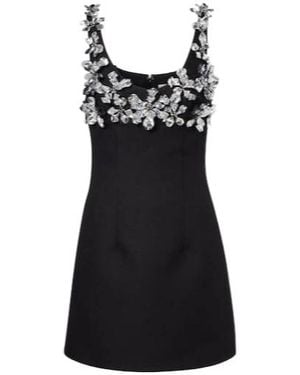 Emilia Wickstead Einna Embellished Crêpe Minidress - Black
