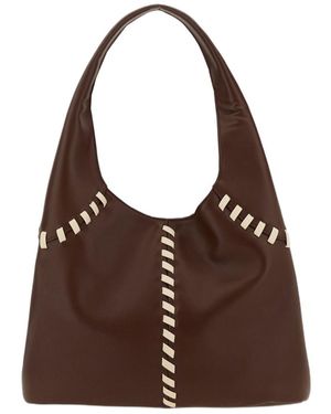 THEMOIRÈ Ninfa Panelled Shoulder Bag - Brown