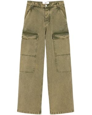 Ami Paris Wided-Leg Cargo Jeans - Green