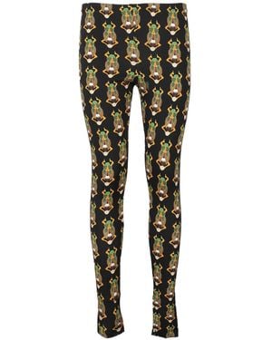 La DoubleJ Graphic-Print Elasticated-Waist Leggings - Green