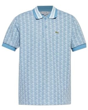 Lacoste Monogram Polo Shirt - Blue