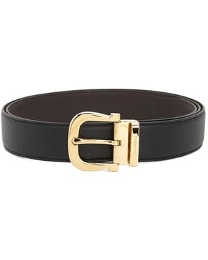 Ferragamo Buckle Belt - White
