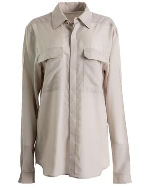 Rick Owens Long Sleeve Buttoned Shirt - Gray