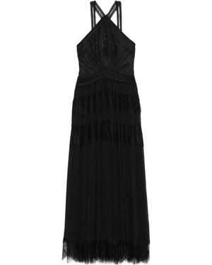 ERMANNO FIRENZE Lace Maxi Dress - Black