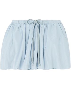 Patou Gathered Mini Skirt - Blue