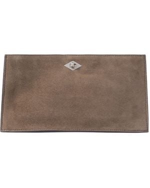 Metier Ease 28 Suede Clutch - Brown
