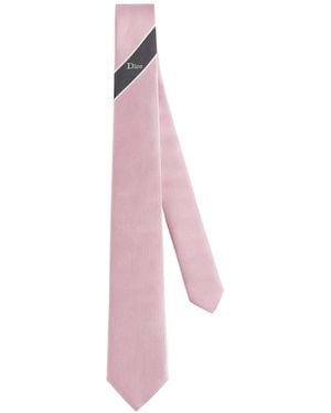 Dior Tie With Stripe - Pink