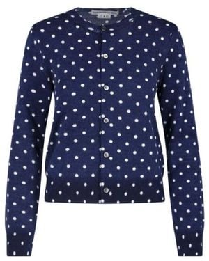 Comme des Garçons Comme Des Garçons Homme Plus Polka Dot Buttoned Cardigan - Blue