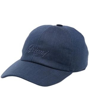 Brioni Embroidered-Logo Baseball Cap - Blue