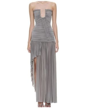 Christopher Esber Arced Orion Strapless Gown - Grey