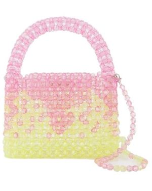 Germanier Bead-Embellished Top Handle Bag - Pink