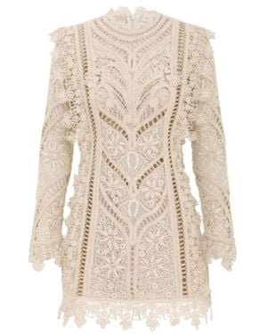 Zimmermann Illuminate Cornelli Mini Dress - Natural