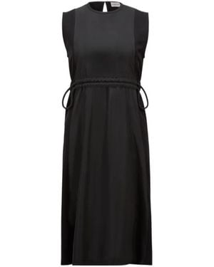 Moncler Drawstring Knee-Length Dress - Black
