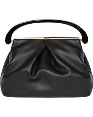 Dries Van Noten Folded Leather Tote Bag - Black