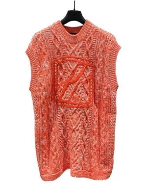 we11done Sleeveless Knitted Vest - Red