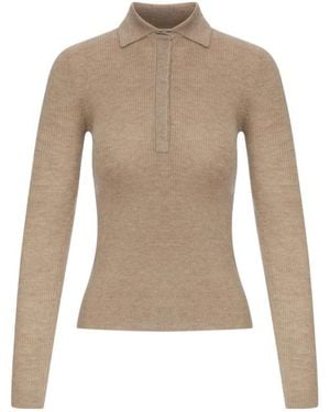 Max Mara Long-Sleeve Knit Top - Natural