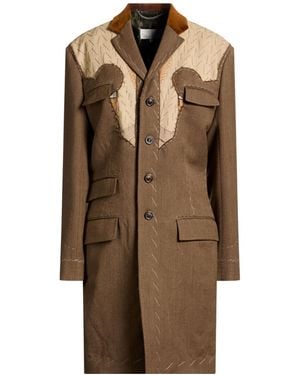 Maison Margiela Two-Tone Flannel Blazer - Brown
