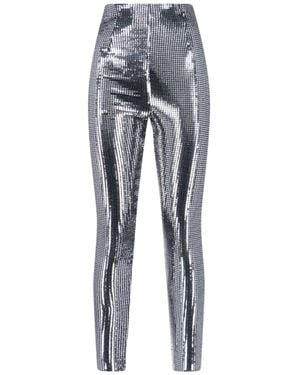 MM6 by Maison Margiela High-Waisted Sequinned Trousers - Blue