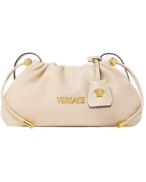 Versace Mini Tag Shoulder Bag - Natural