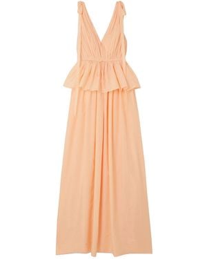 Adam Lippes Tie-Detail Gown - Natural