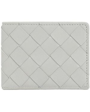Bottega Veneta Rhombic Pattern Card Bag - White