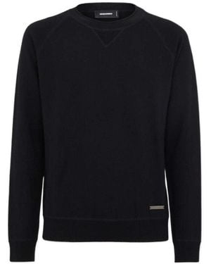 DSquared² Logo Plaque Knitted Jumper - Grey