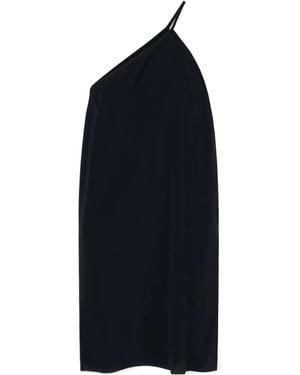 Rick Owens One-Shoulder Pleated Dress - Blue