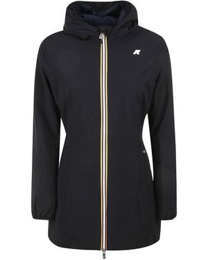 K-Way Zip-Up Hooded Coat - Blue