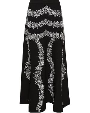 Ulla Johnson Valencia Jacquard Midi Skirt - Black