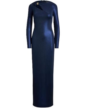 Ralph Lauren Burlince-Long Sleeve-Gown-Str Matte Jersey-R - Blue