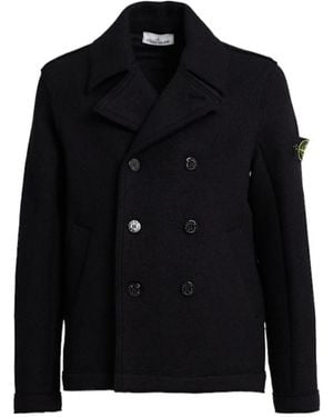 Stone Island Felted Wool Cardigan - Black