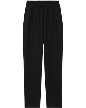 Ami Paris Ami Elasticated Wide-Leg Pants - Black