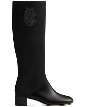 Dior Médaillon Heeled Boot - Black