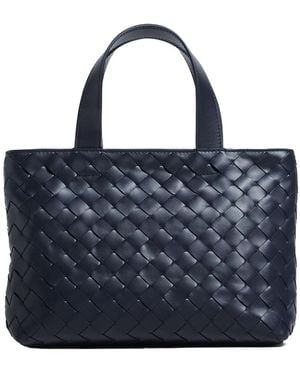 Bottega Veneta Mini Intrecciato Zipped Tote - Blue