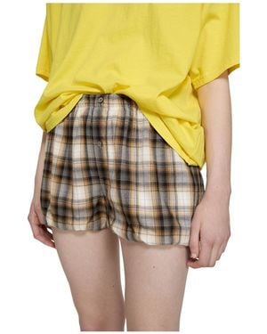 Acne Studios Check Shorts - Yellow