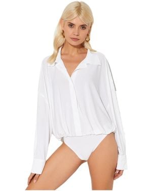 Norma Kamali Long-Sleeved Jumpsuit - White
