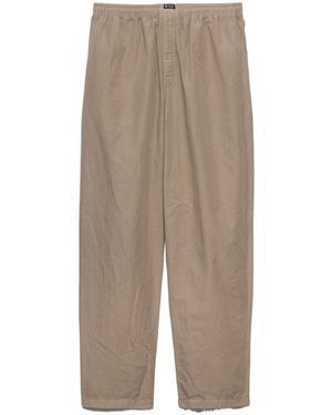 Prada Linen-Blend Pants - Natural