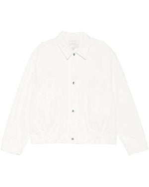 Studio Nicholson Button-Up Denim Jacket - White