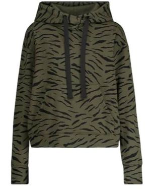 Velvet By Graham & Spencer Roseanne Printed Cotton Hoodie - Green